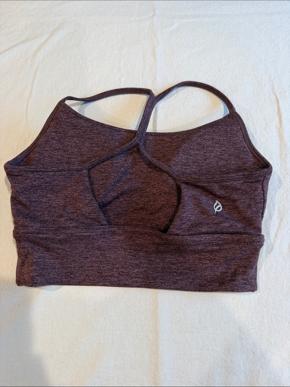P'tula Heathered Plum Racerback Sports Bralette - Picture 2 of 2